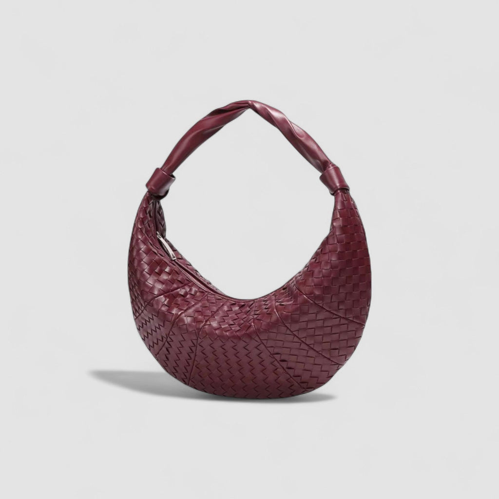 Selora Curve Hobo in Interwoven Vegan Leather