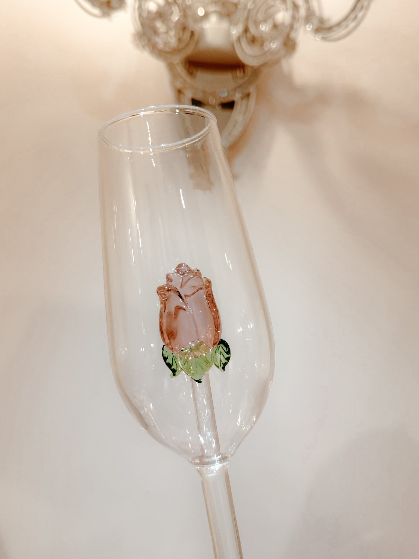 La Vie En Rose Champagne Glass Set of 4