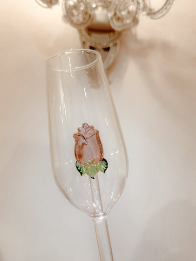 La Vie En Rose Champagne Glass Set of 4