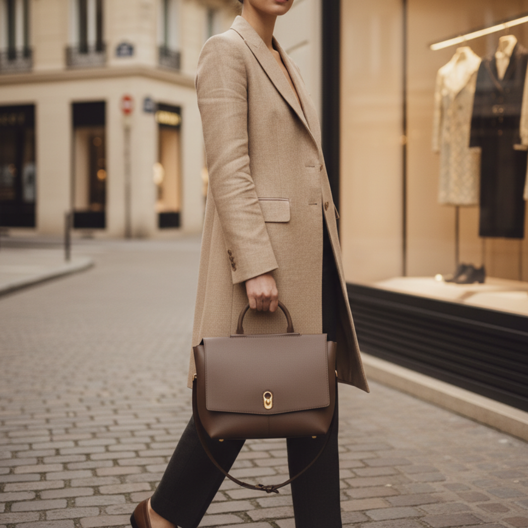 The Marlowe Top Handle in Pure Leather