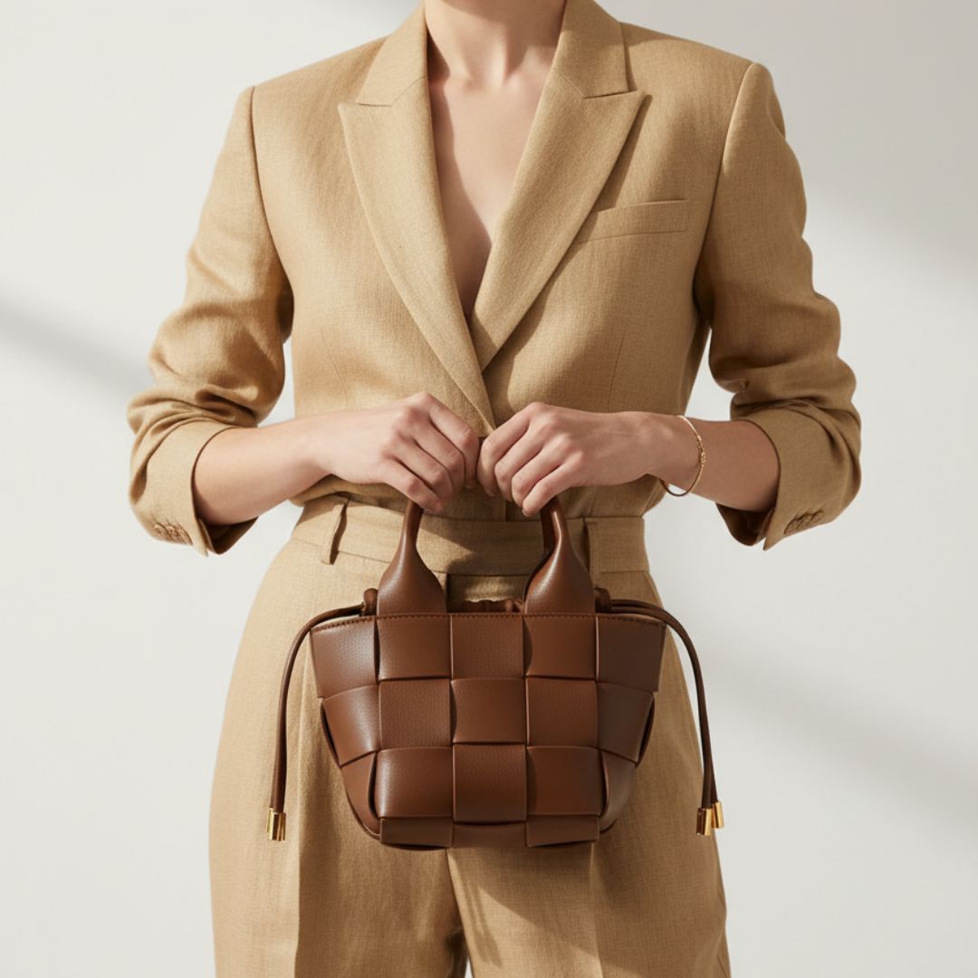 Élan Mini Cube Tote in Pure Leather