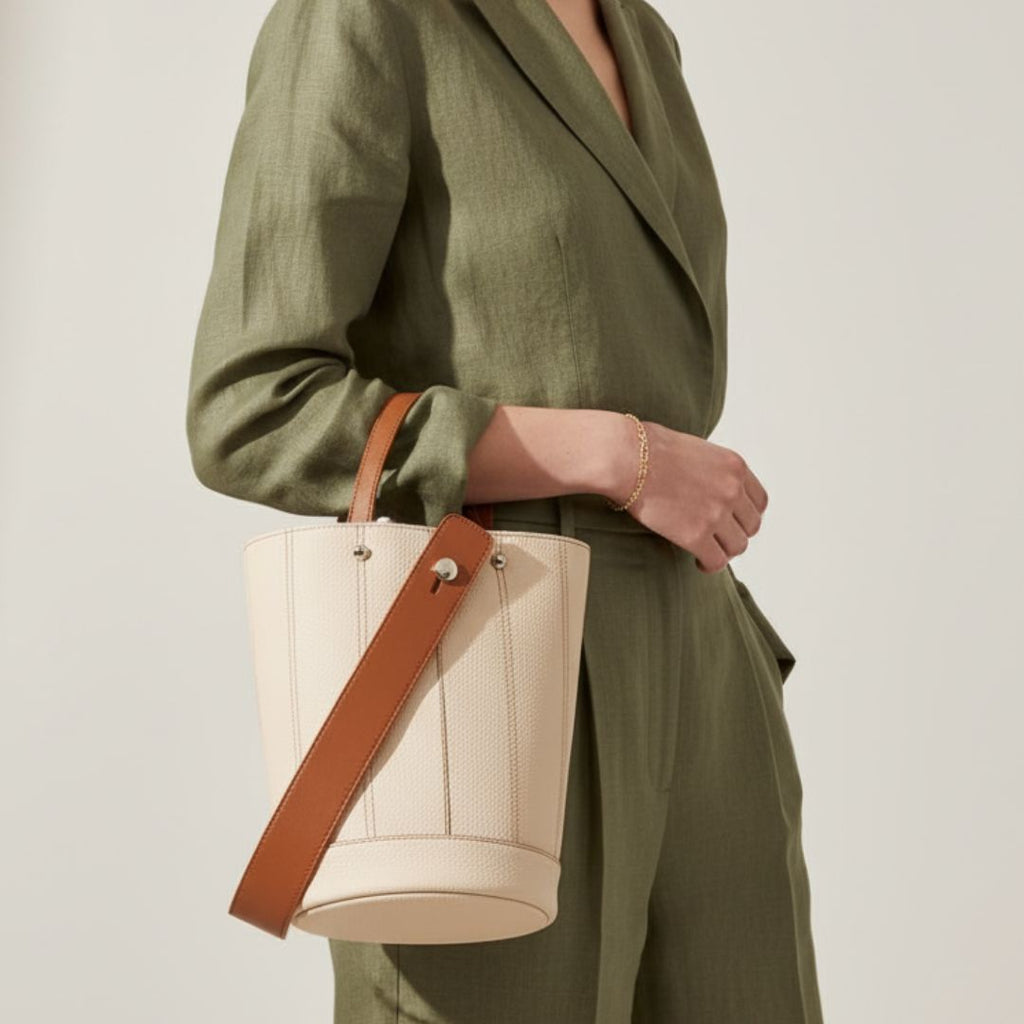 The Camille Bucket in Pure Leather