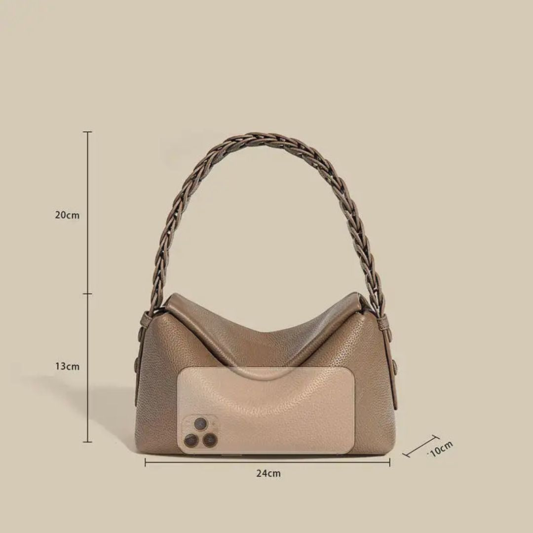 The Aira Braided Hobo  in Pure Leather