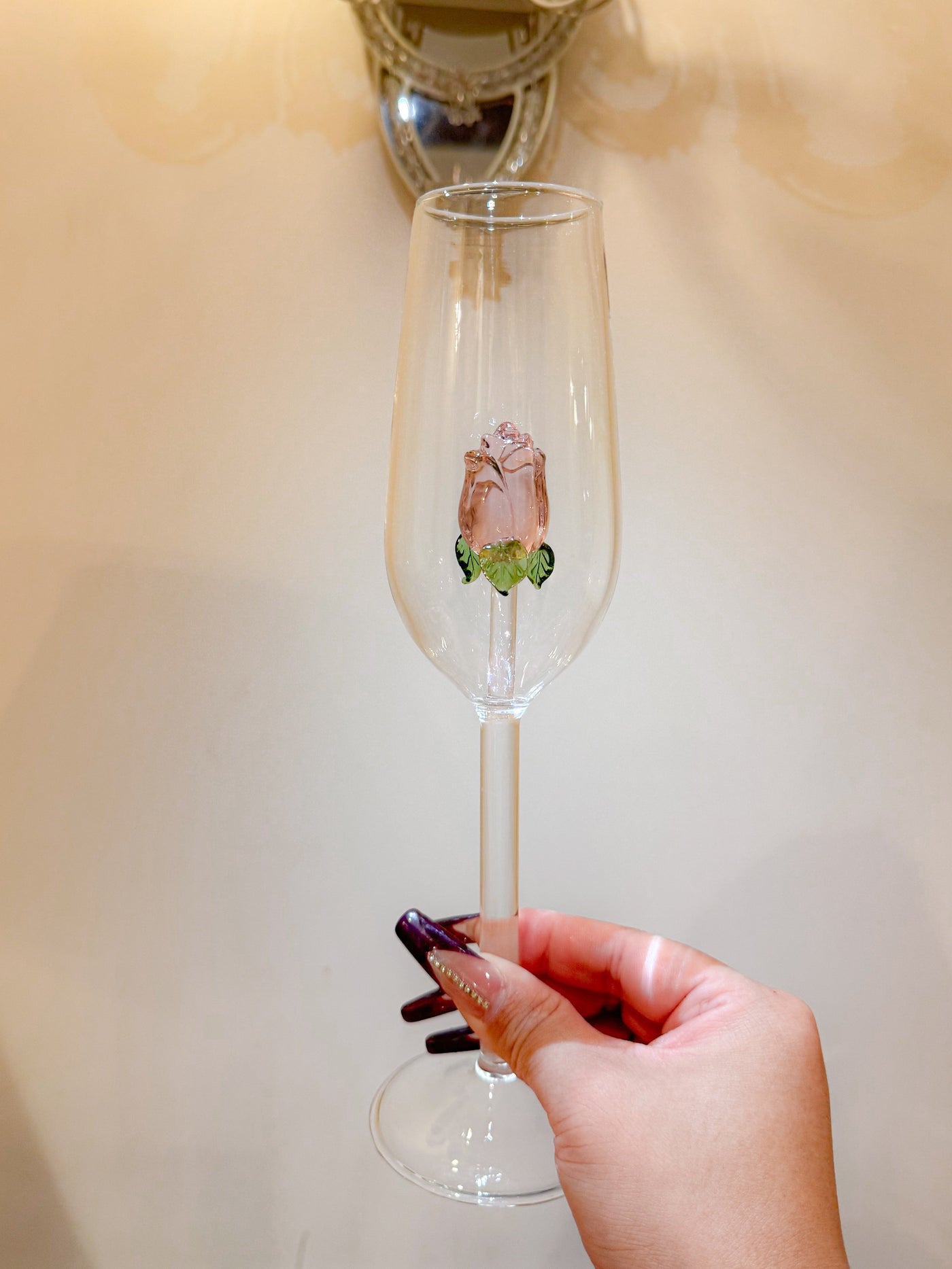 La Vie En Rose Champagne Glass Set of 4