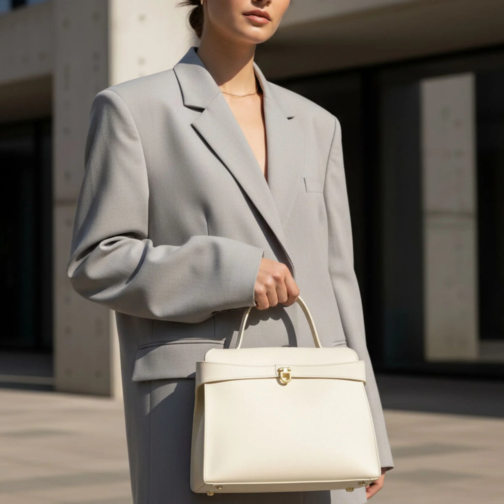 Aurelle Ivory In Pure Leather