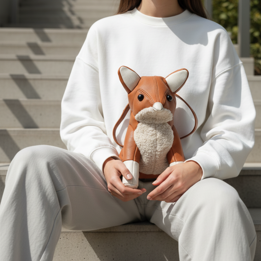 Foxelle Charm Leather Handbag