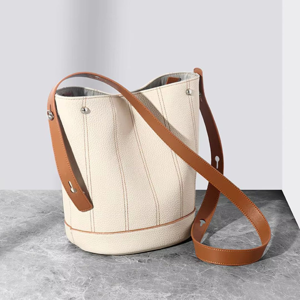 The Camille Bucket in Pure Leather