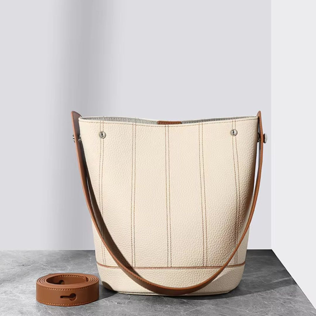 The Camille Bucket in Pure Leather