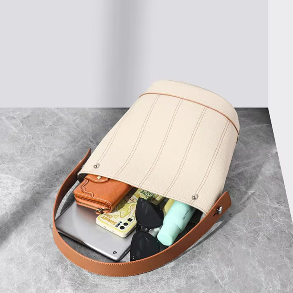 The Camille Bucket in Pure Leather