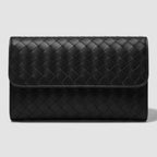 Arden Noir Weave Leather Handbag in Pure Leather