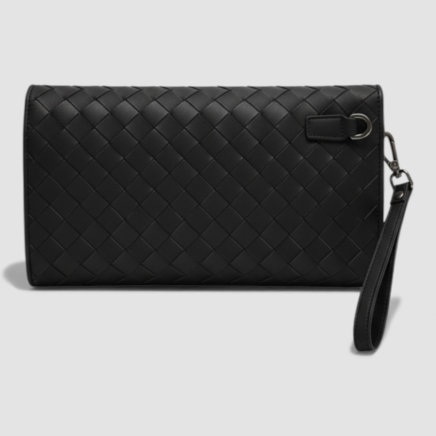 Arden Noir Weave Leather Handbag in Pure Leather