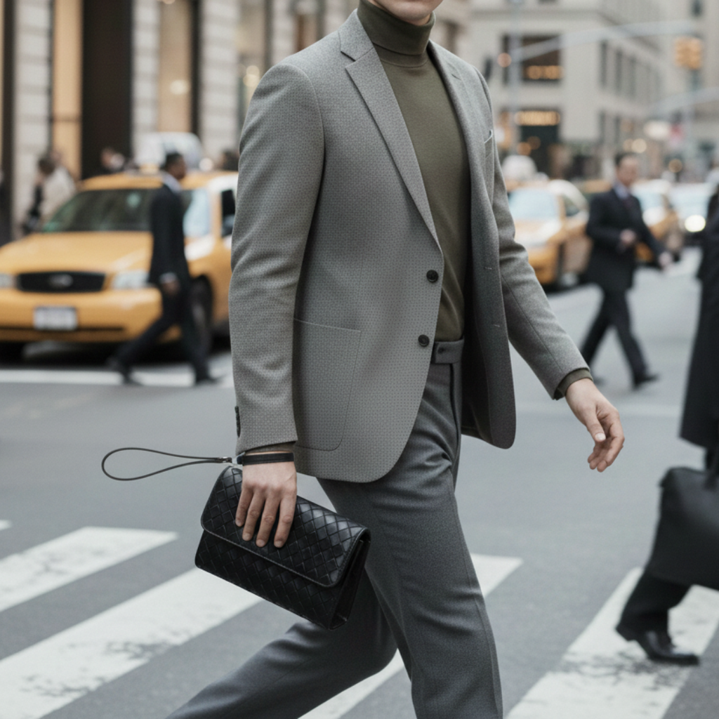 Arden Noir Weave Leather Handbag in Pure Leather