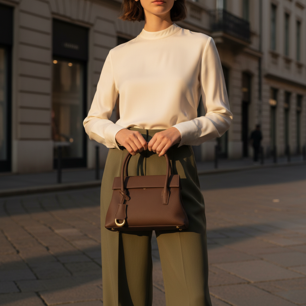 Elysian Espresso Leather Handbag