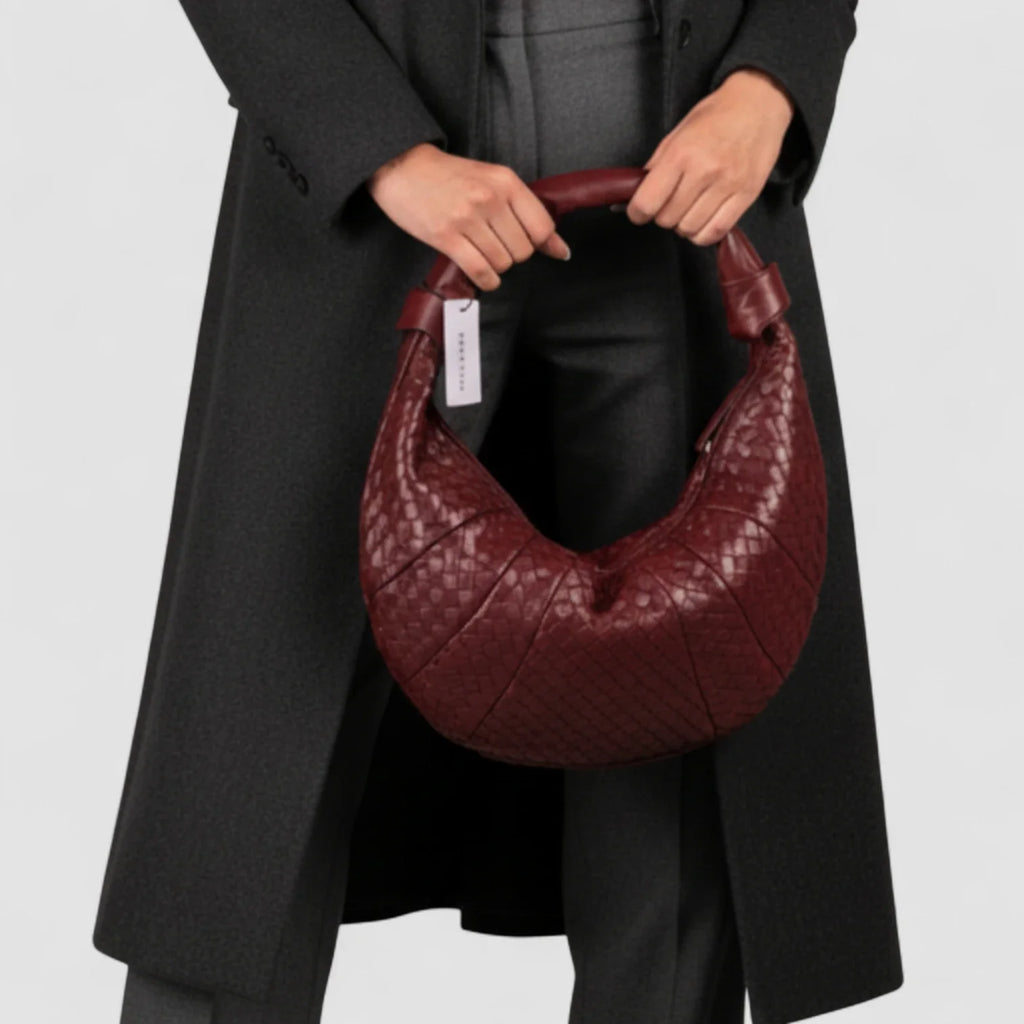 Selora Curve Hobo in Interwoven Vegan Leather