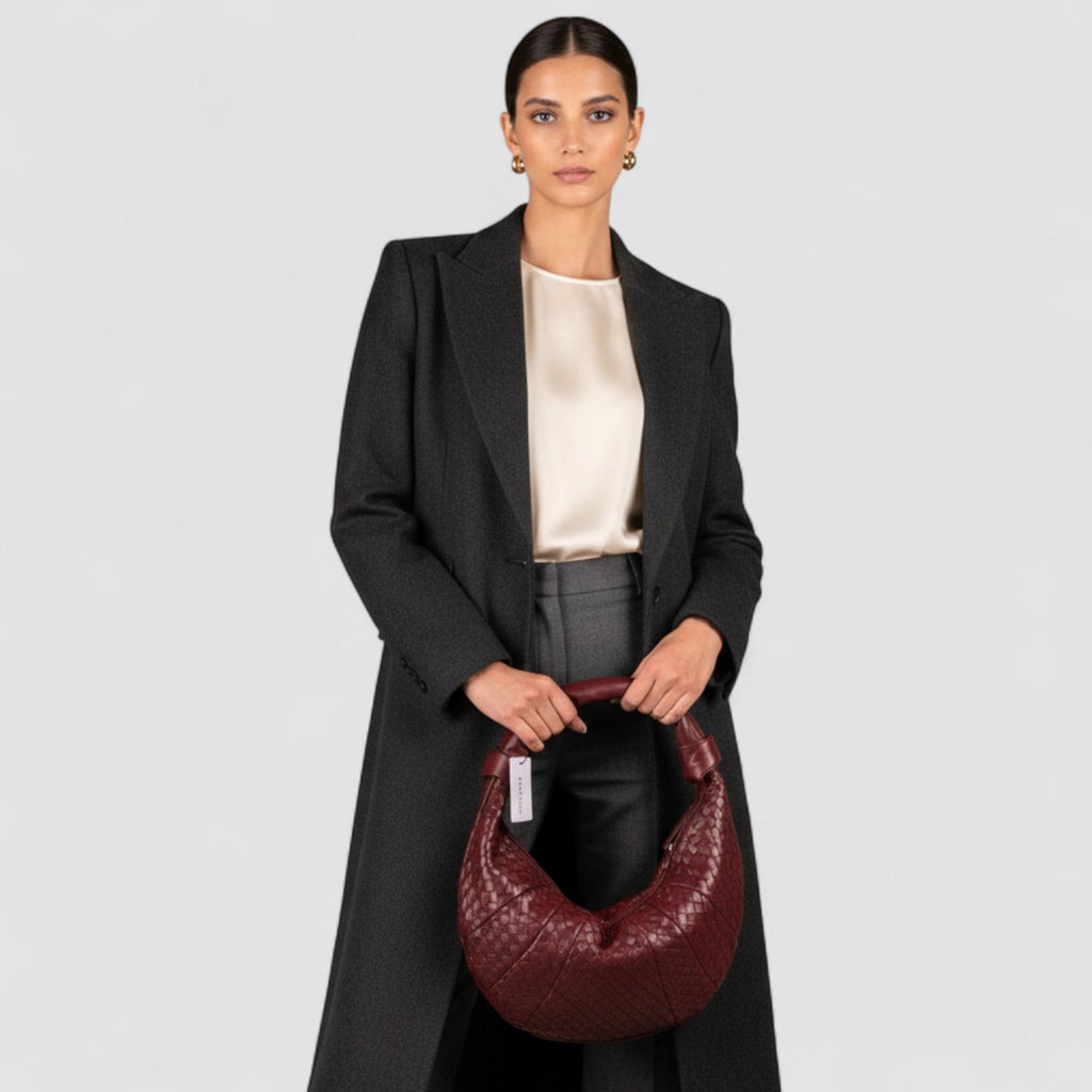 Selora Curve Hobo in Interwoven Vegan Leather