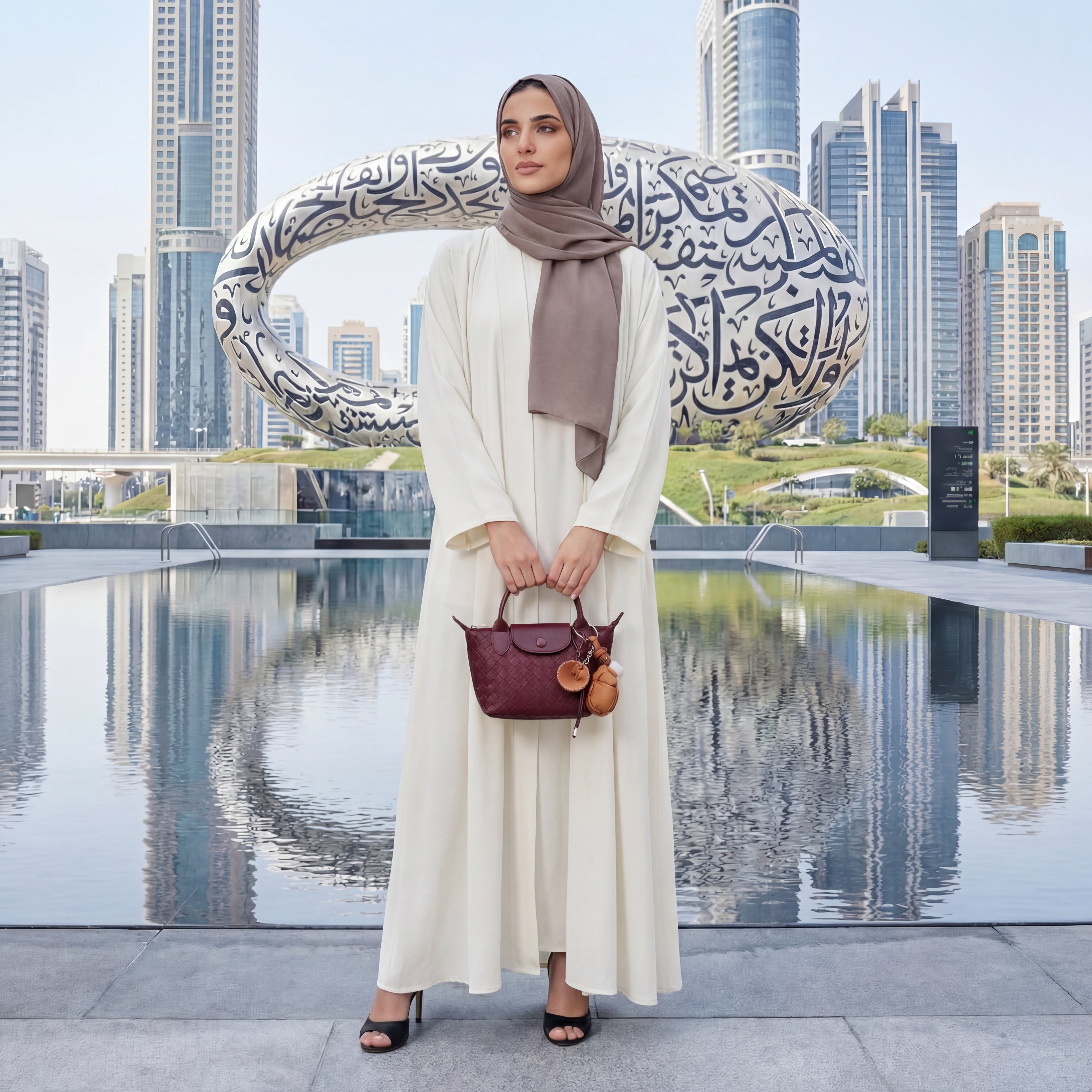 Crimson Woven Mini Satchel