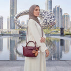 Crimson Woven Mini Satchel