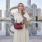 Crimson Woven Mini Satchel