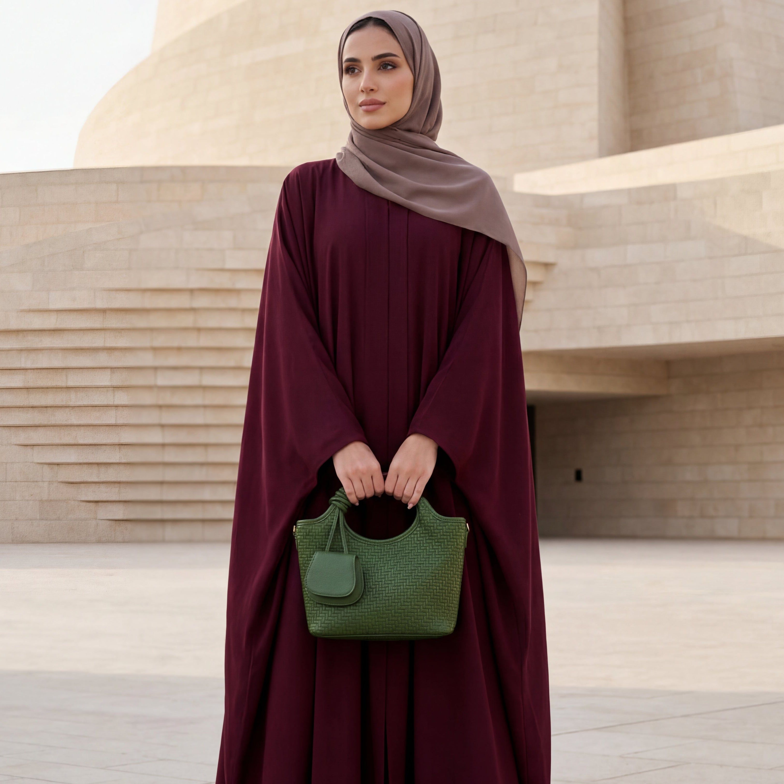 Verdant Weave Handbag in Vegan Leather