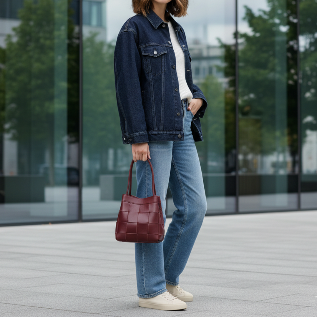 Luna Obsidian Leather Handbag