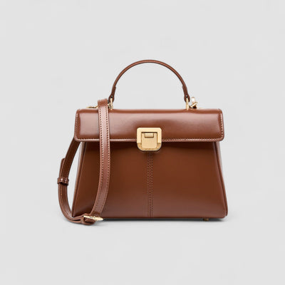 Amanda Top Handle Satchel in Pure Leather