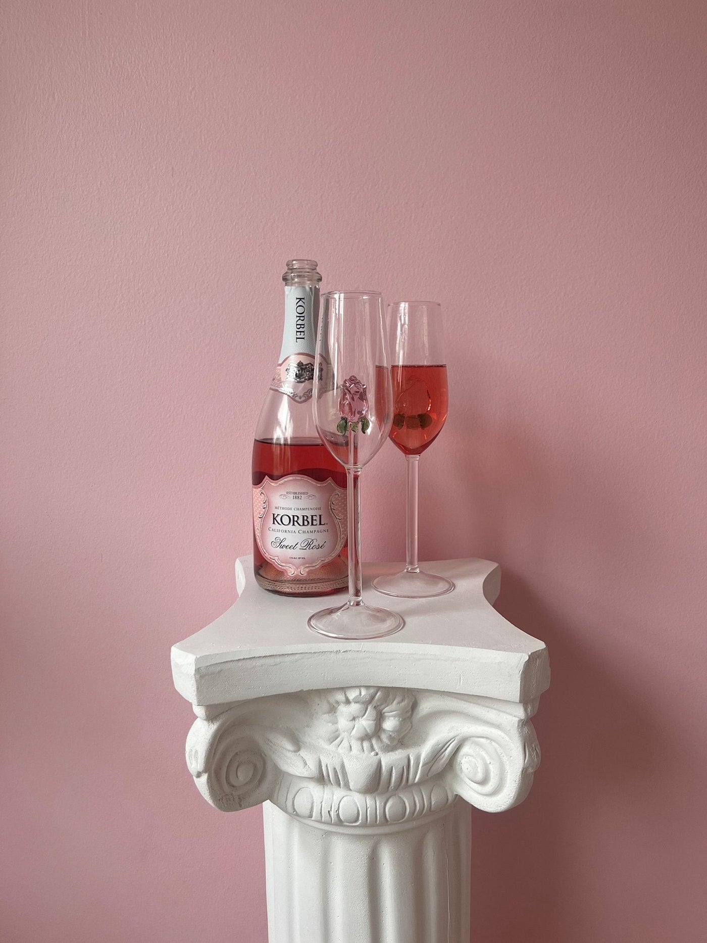 La Vie En Rose Champagne Glass Set of 4